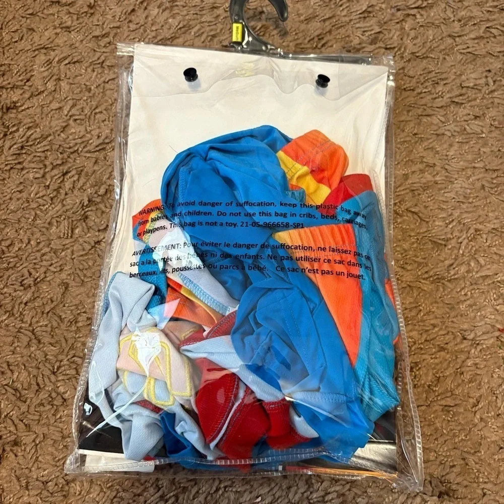Space Jam Uniform Basketball Costume Medium 8-10 Blue Orange Kids
